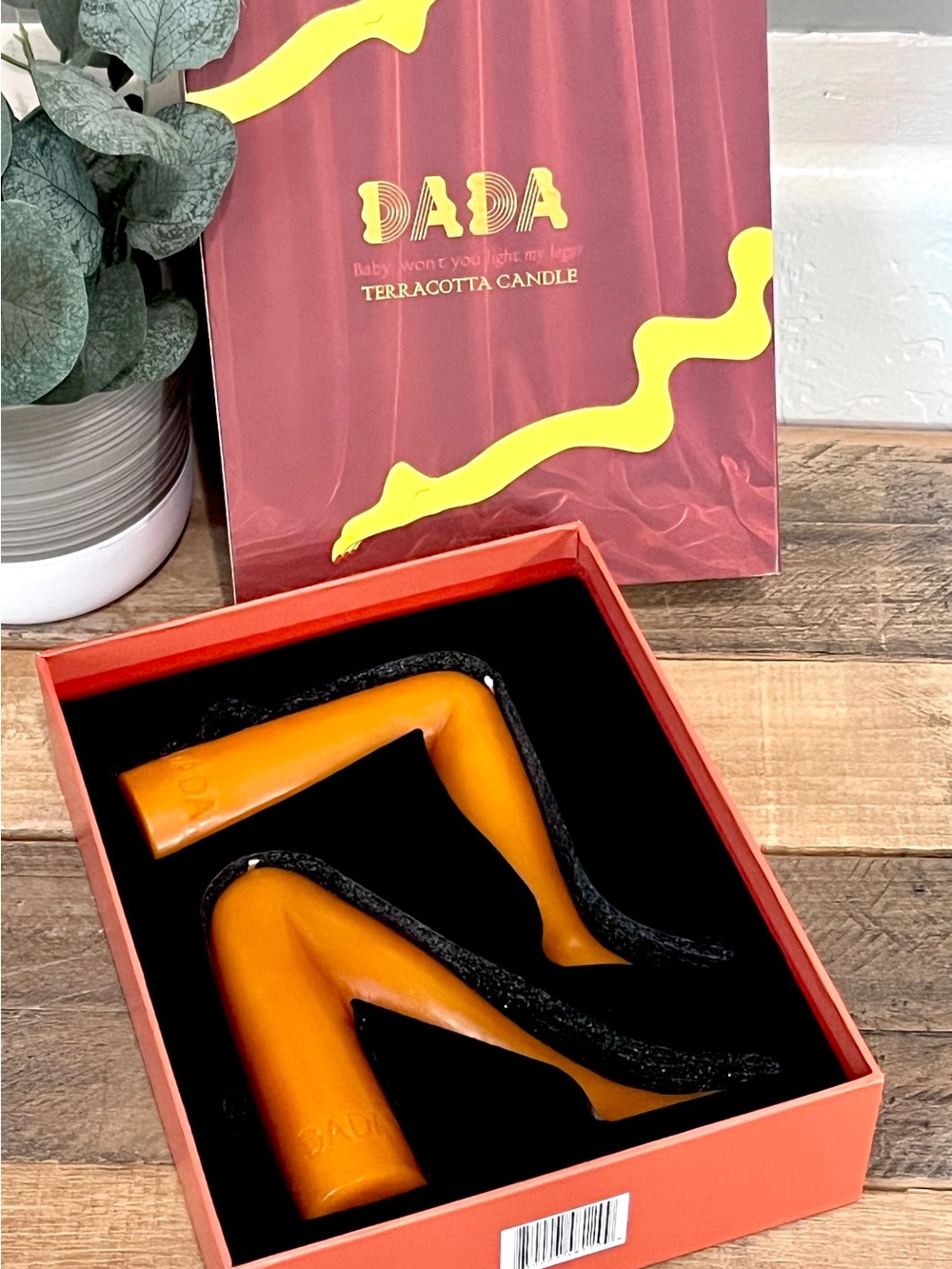 Dada Daily Baby Won't You Light My Legs Terracotta Candle Set NIB